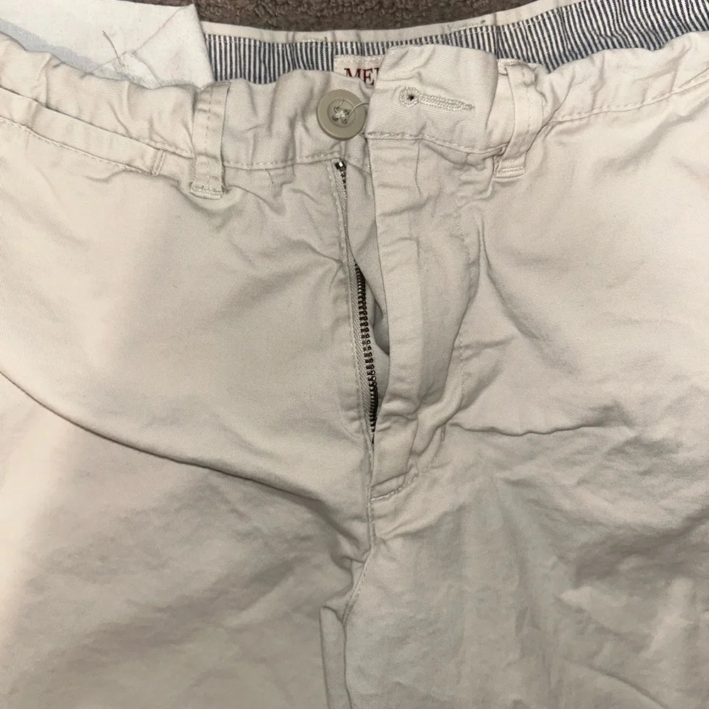 Merona Men's Flat Front Shorts Bundle- Navy and Cream size 28